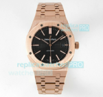 BF Factory Audermars Piguet Royal Oak 15400 Rose Gold Black Dial Watch 41MM